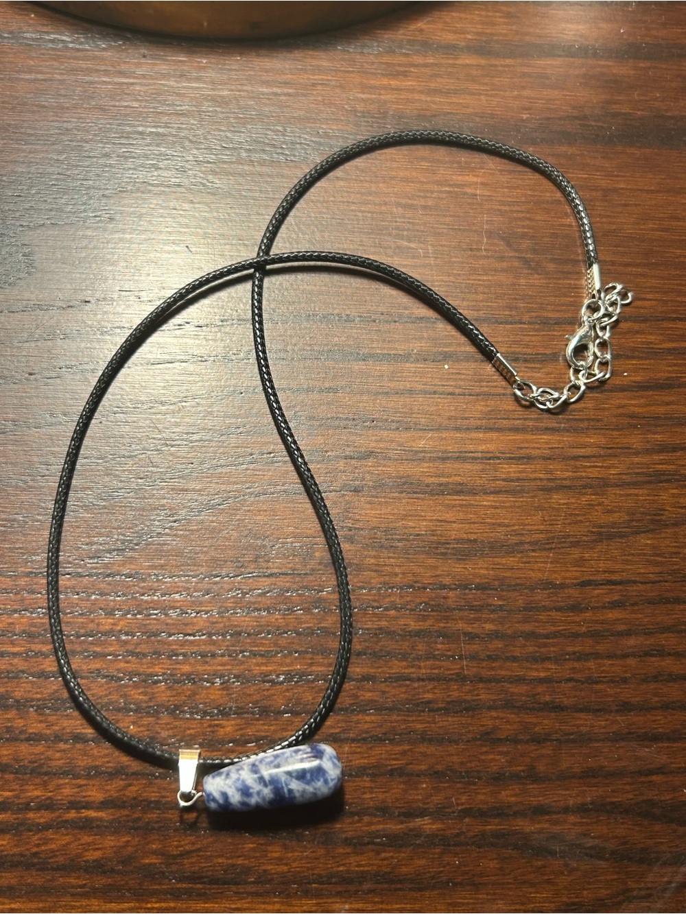 Sodalite Stone Pendant Necklace in Blue